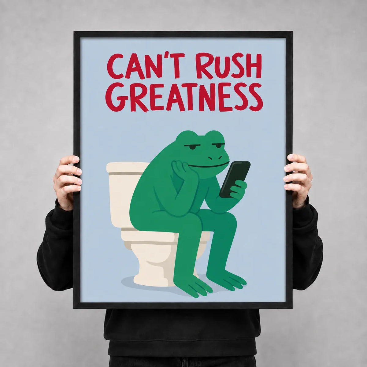 Can’t Rush Greatness Frog Wall Art 3