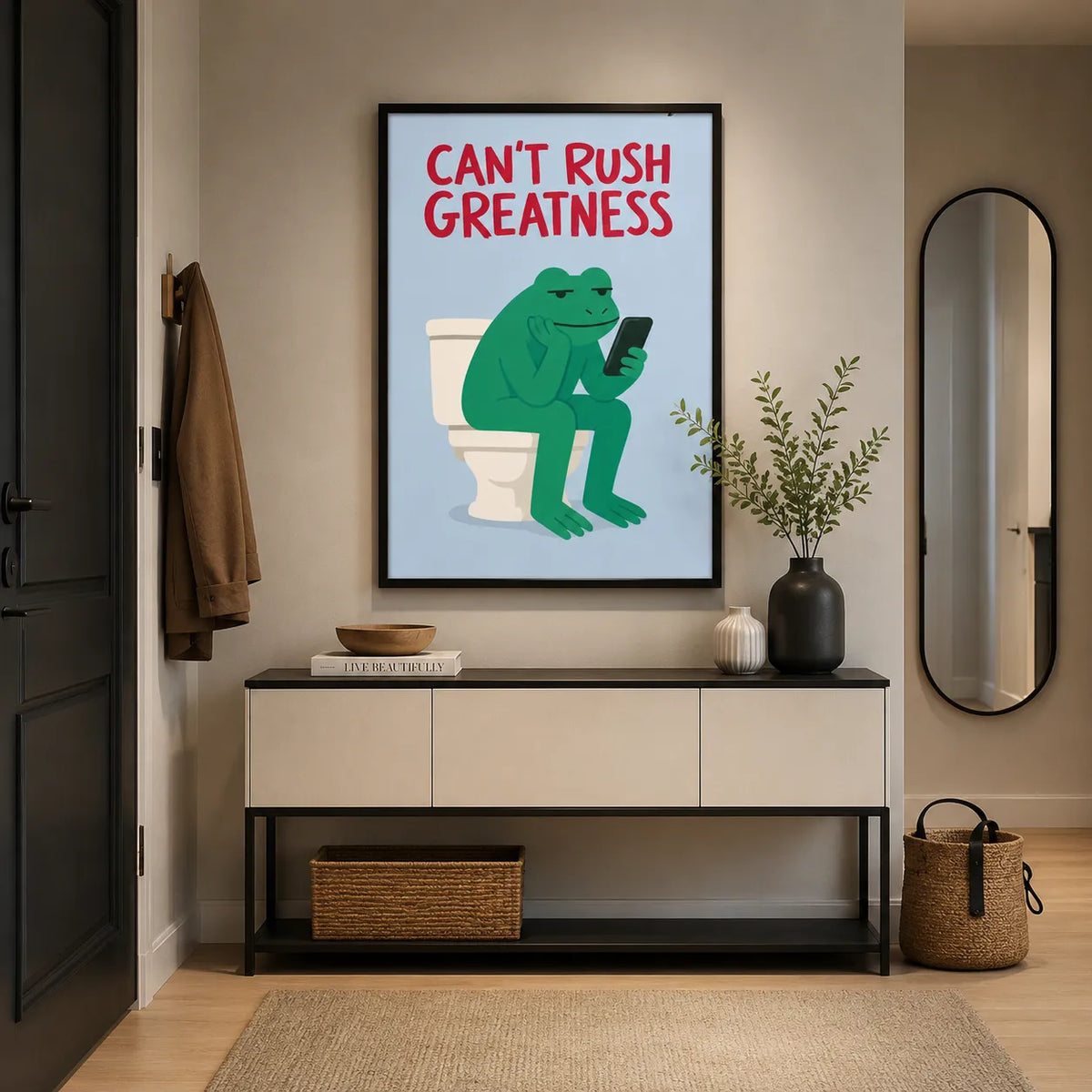 Can’t Rush Greatness Frog Wall Art 5