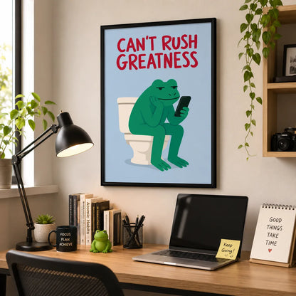 Can’t Rush Greatness Frog Wall Art 6