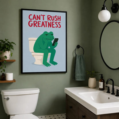 Can’t Rush Greatness Frog Wall Art 7