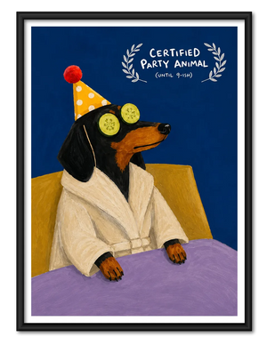 Certified Party Animal Dog Wall Art