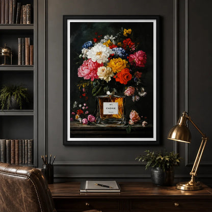 Floral Perfume Bottle Still Life Wall Art 2
