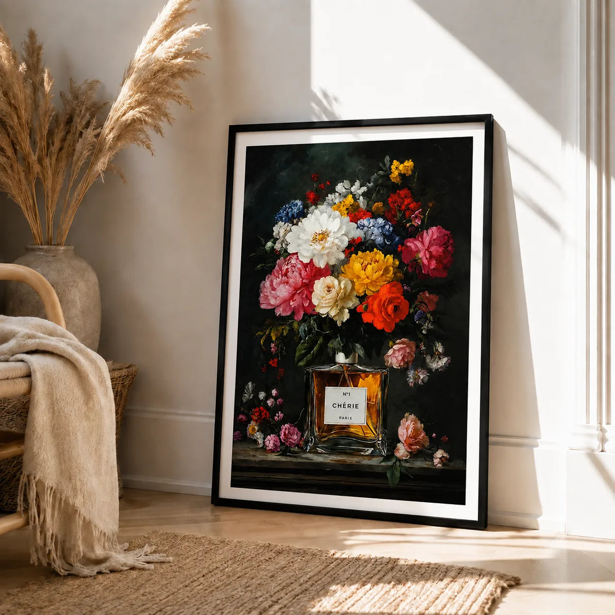 Floral Perfume Bottle Still Life Wall Art 4