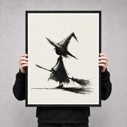 Minimal Witch Sketch Wall Art 3
