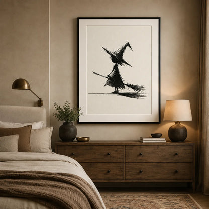 Minimal Witch Sketch Wall Art 5