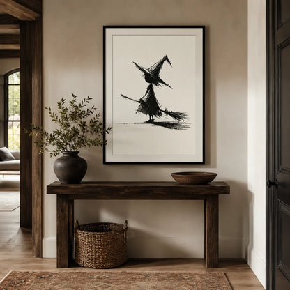 Minimal Witch Sketch Wall Art 7