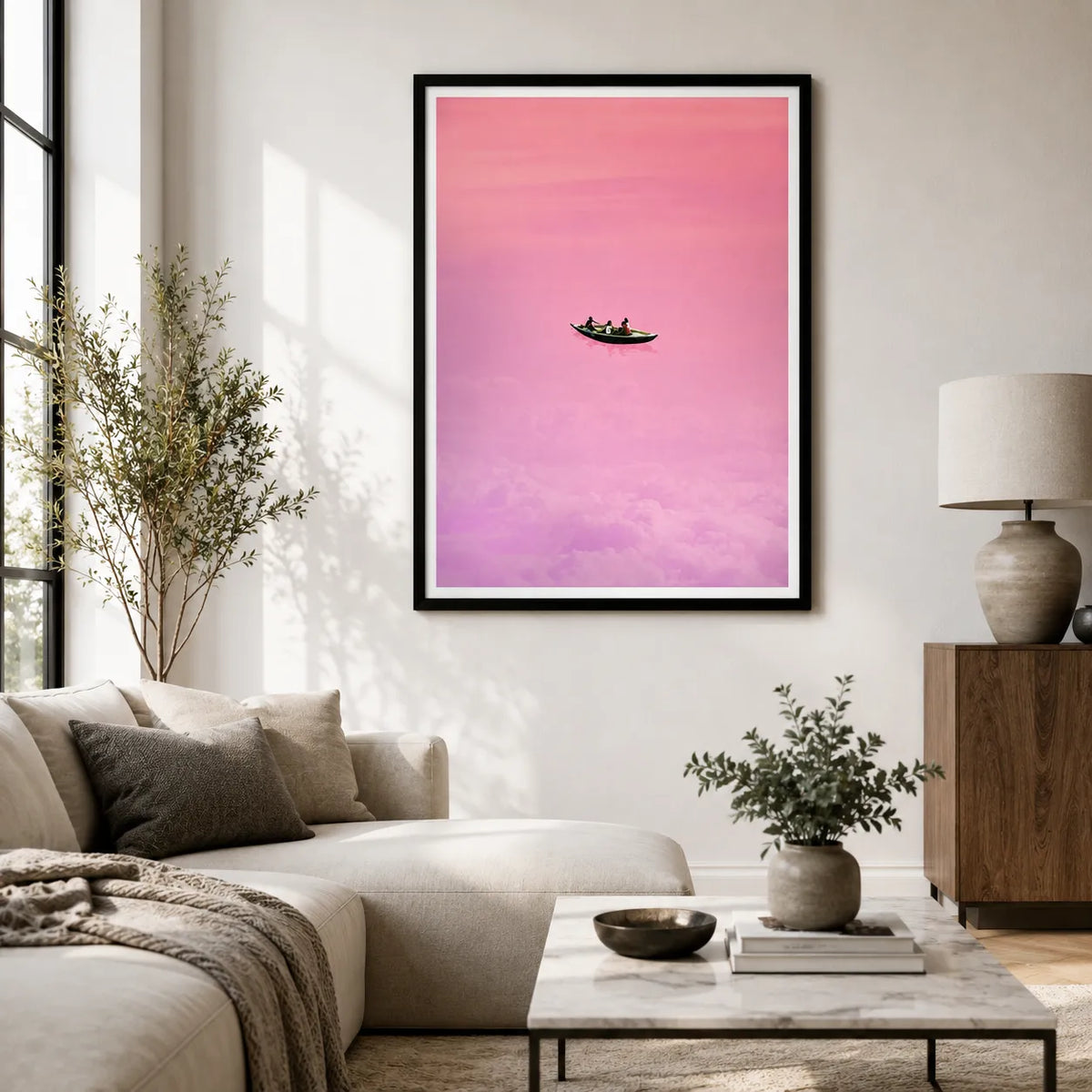 Pink Dream Boat Wall Art 2