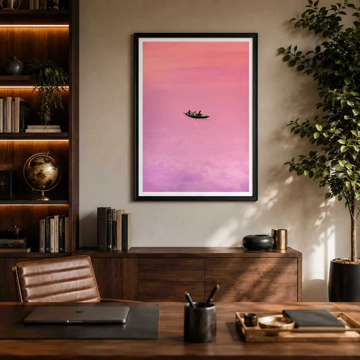 Pink Dream Boat Wall Art 5