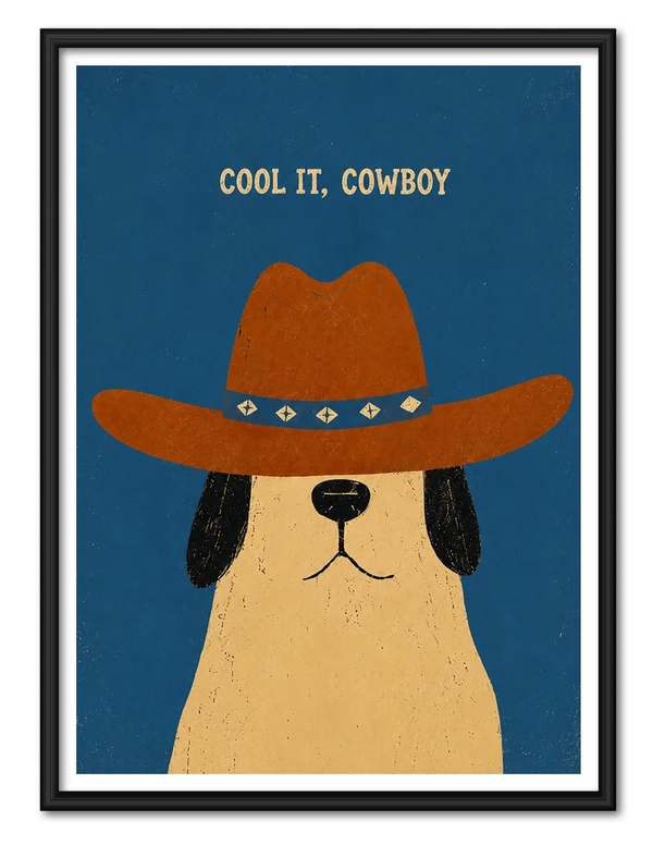 Cool It Cowboy Dog Wall Art