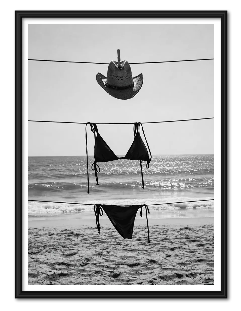 Cowboy Hat Beach Bikini Wall Art 1