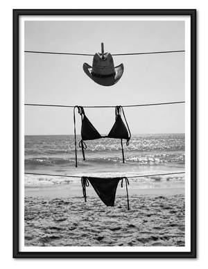 Cowboy Hat Beach Bikini Wall Art