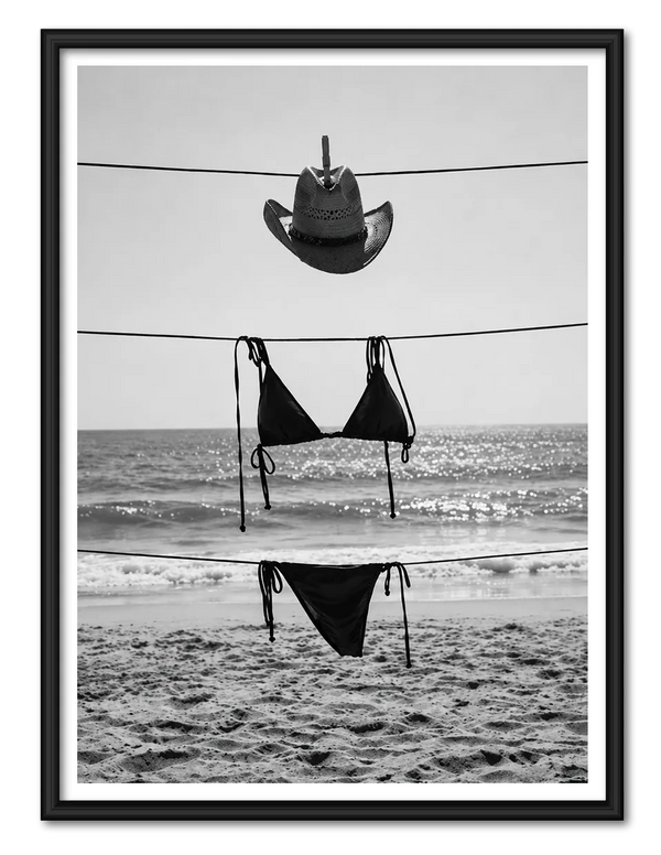 Cowboy Hat Beach Bikini Wall Art