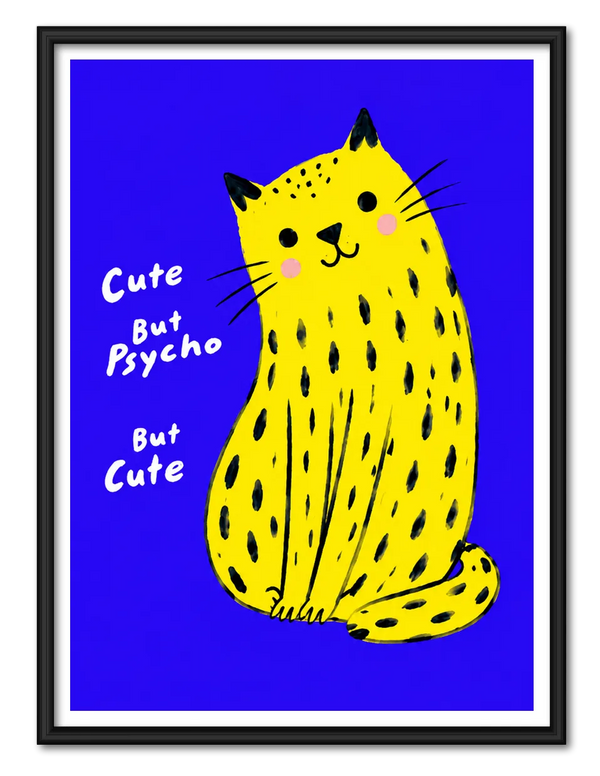Cute but Psycho Cat Wall Art