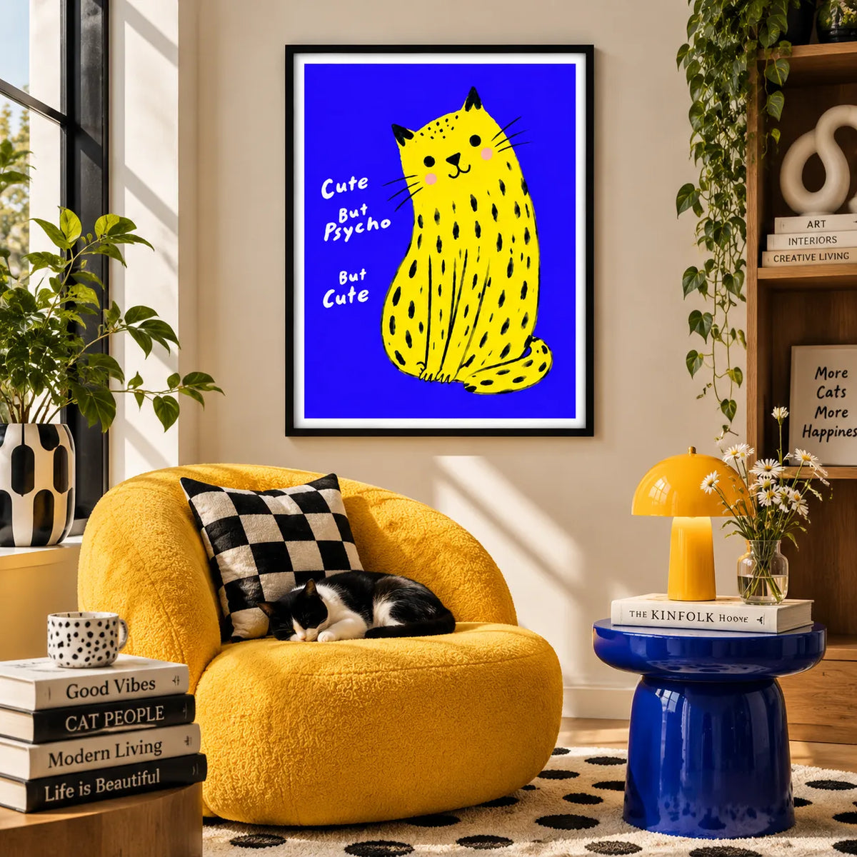 Cute but Psycho Cat Wall Art 2