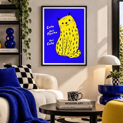 Cute but Psycho Cat Wall Art 4