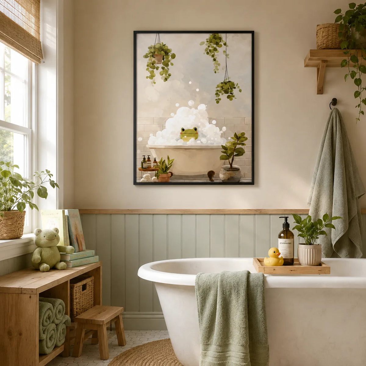 Bubble Bath Frog Wall Art 4