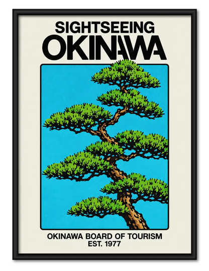 Sightseeing Okinawa Retro Travel Poster Wall Art
