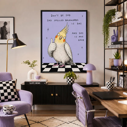 Don’t Be Sad Cockatiel Wall Art 3