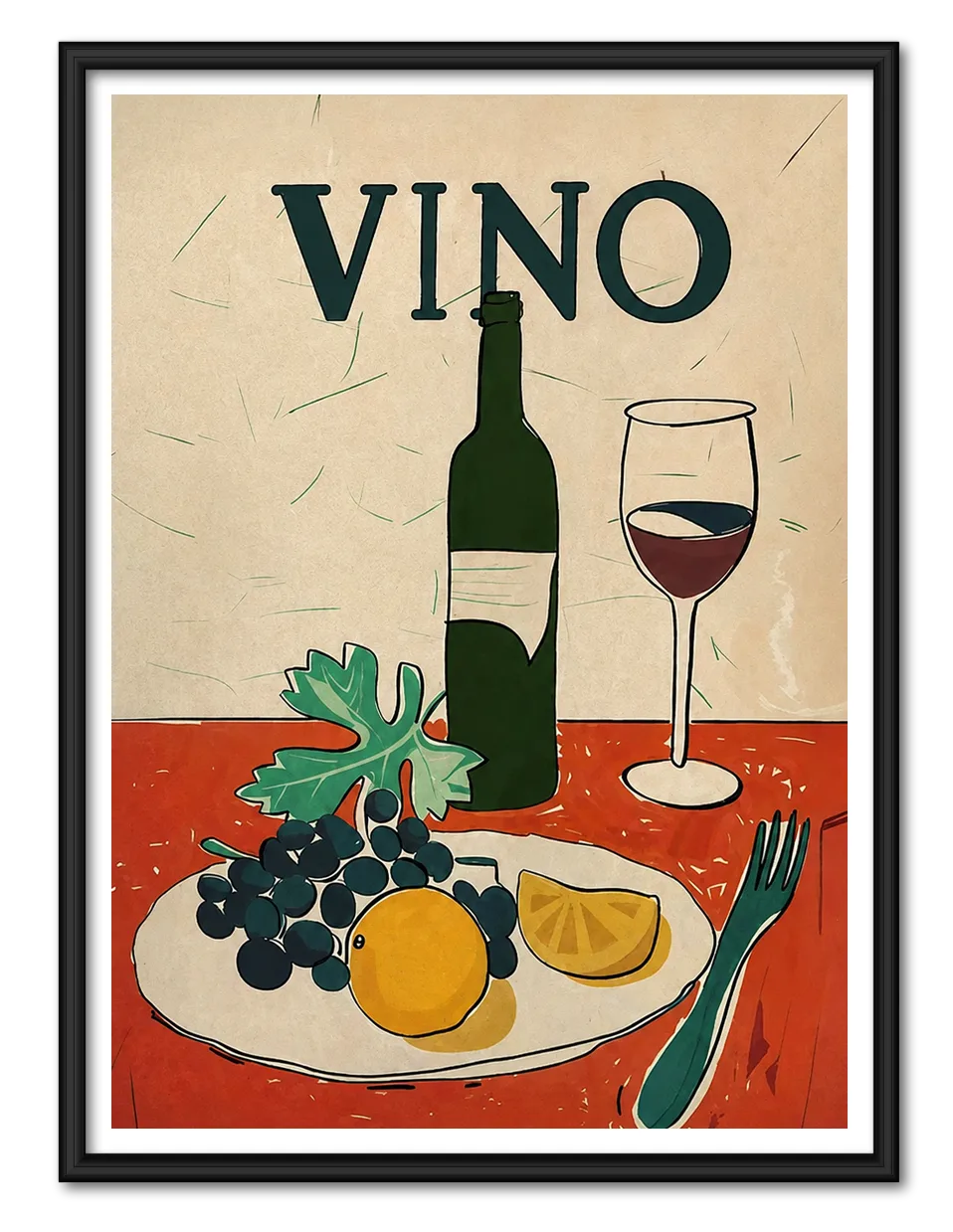 Vino Wine Still Life Wall Art 1