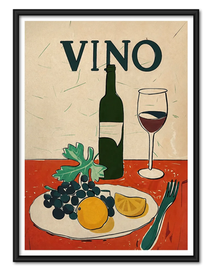 Vino Wine Still Life Wall Art