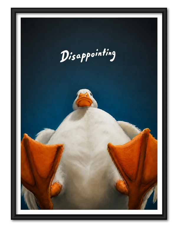 Disappointing Duck Humor Wall Art