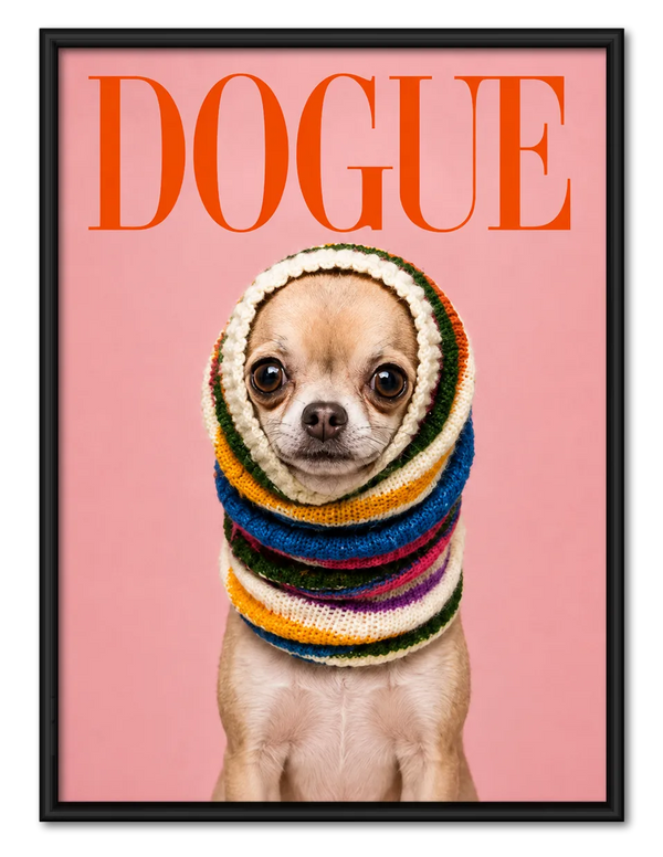 Dogue Fashion Chihuahua Wall Art