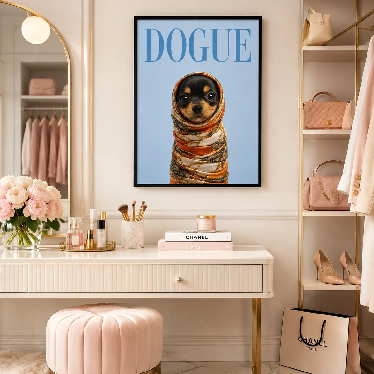 Dogue Scarf Chihuahua Wall Art 3