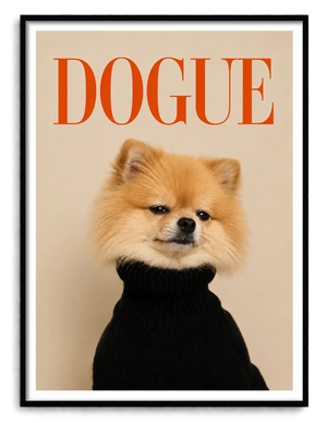 Dogue Pomeranian Fashion Wall Art