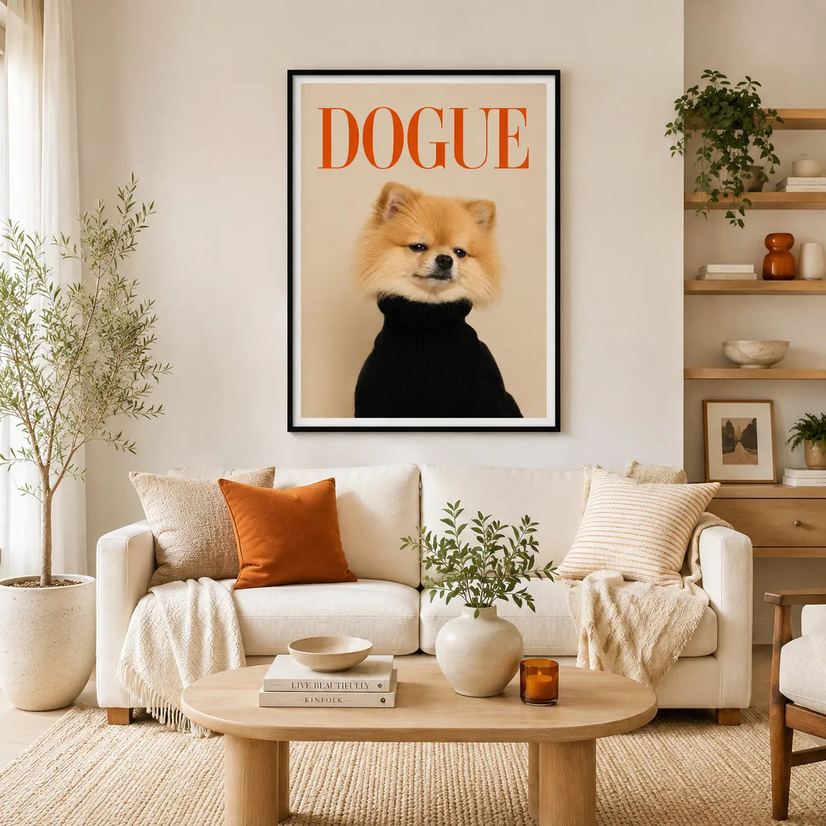 Dogue Pomeranian Fashion Wall Art 2