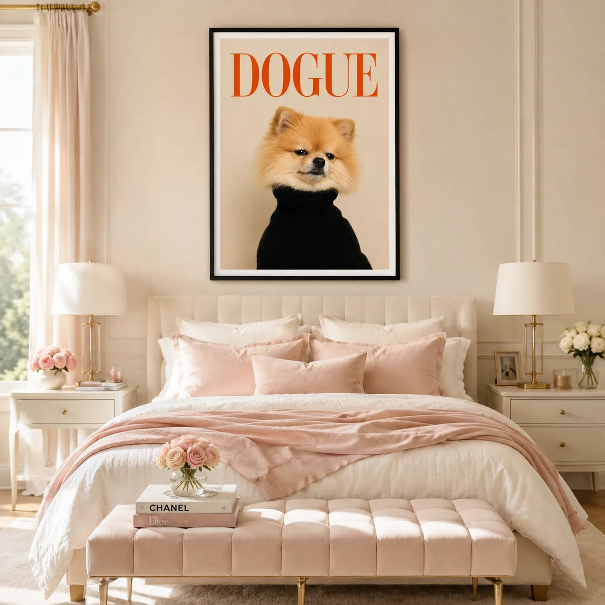 Dogue Pomeranian Fashion Wall Art 7