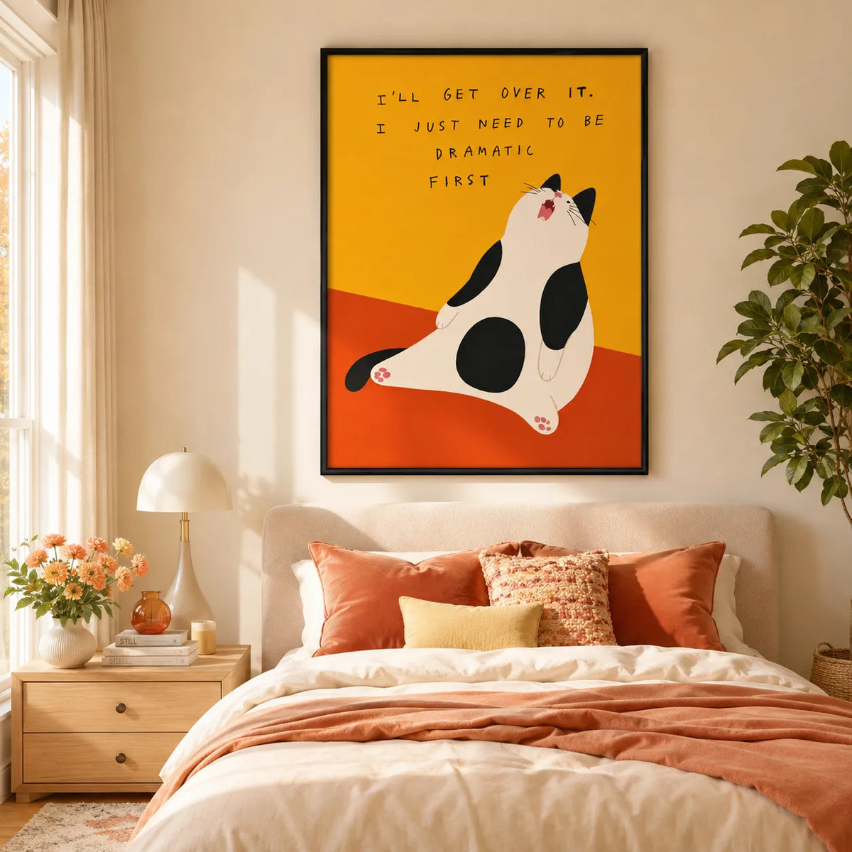 Dramatic Cat Funny Quote Wall Art 3