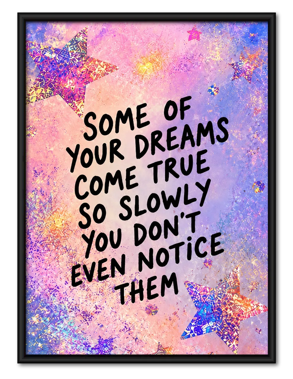 Starlit Dreams Come True Quote Wall Art 1