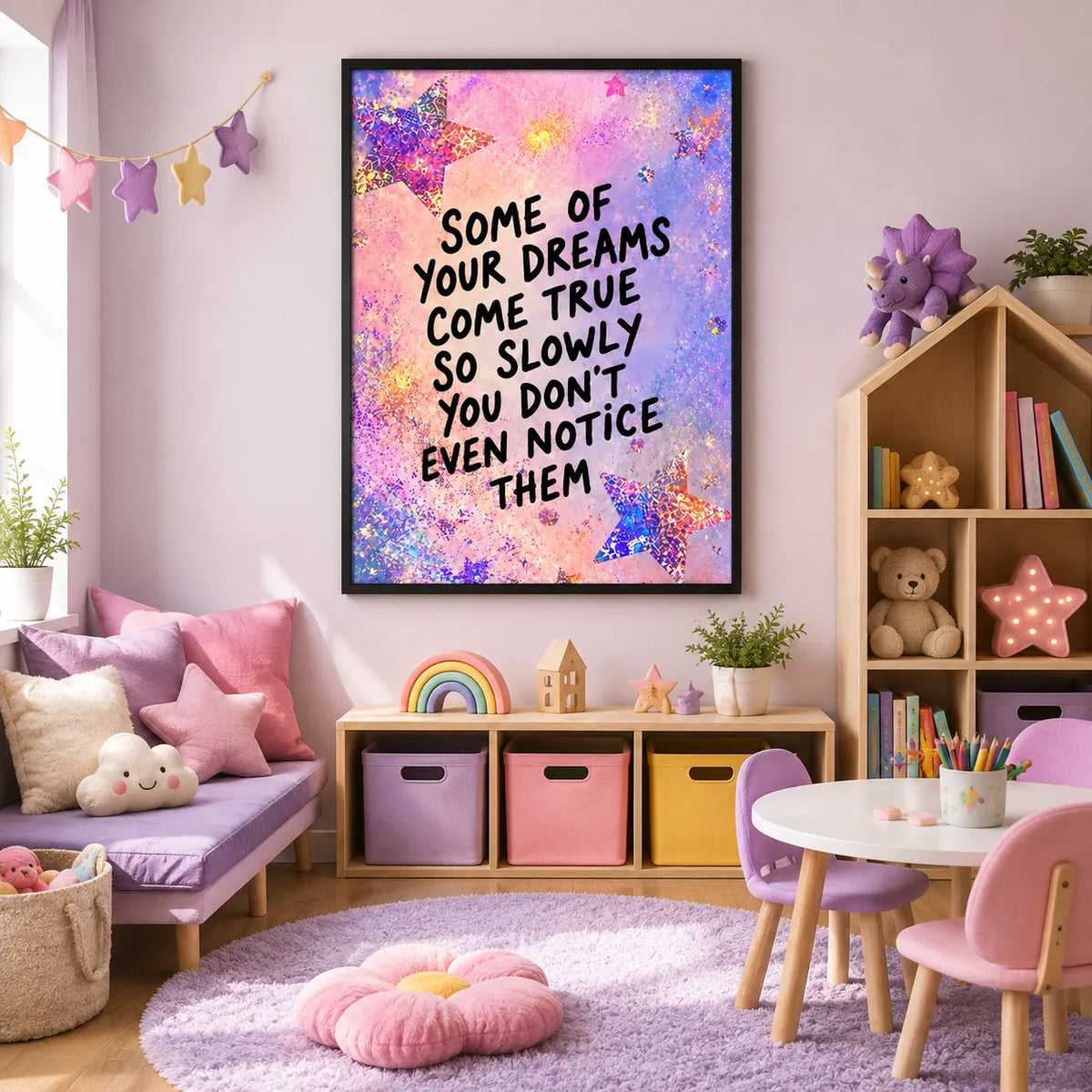 Starlit Dreams Come True Quote Wall Art 2