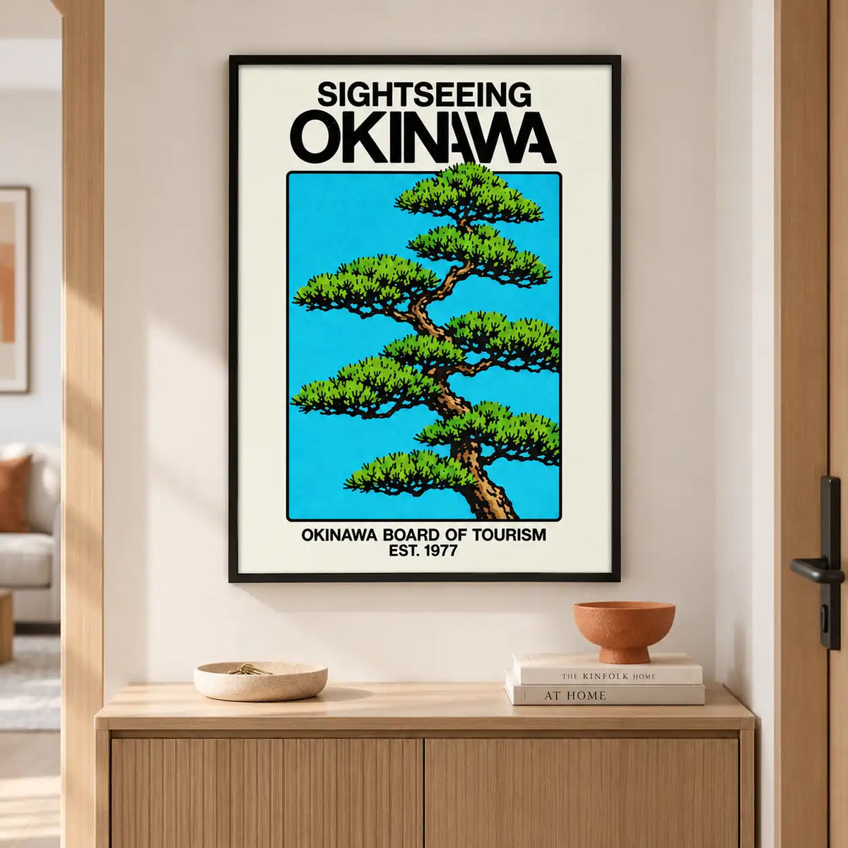 Sightseeing Okinawa Retro Travel Poster Wall Art