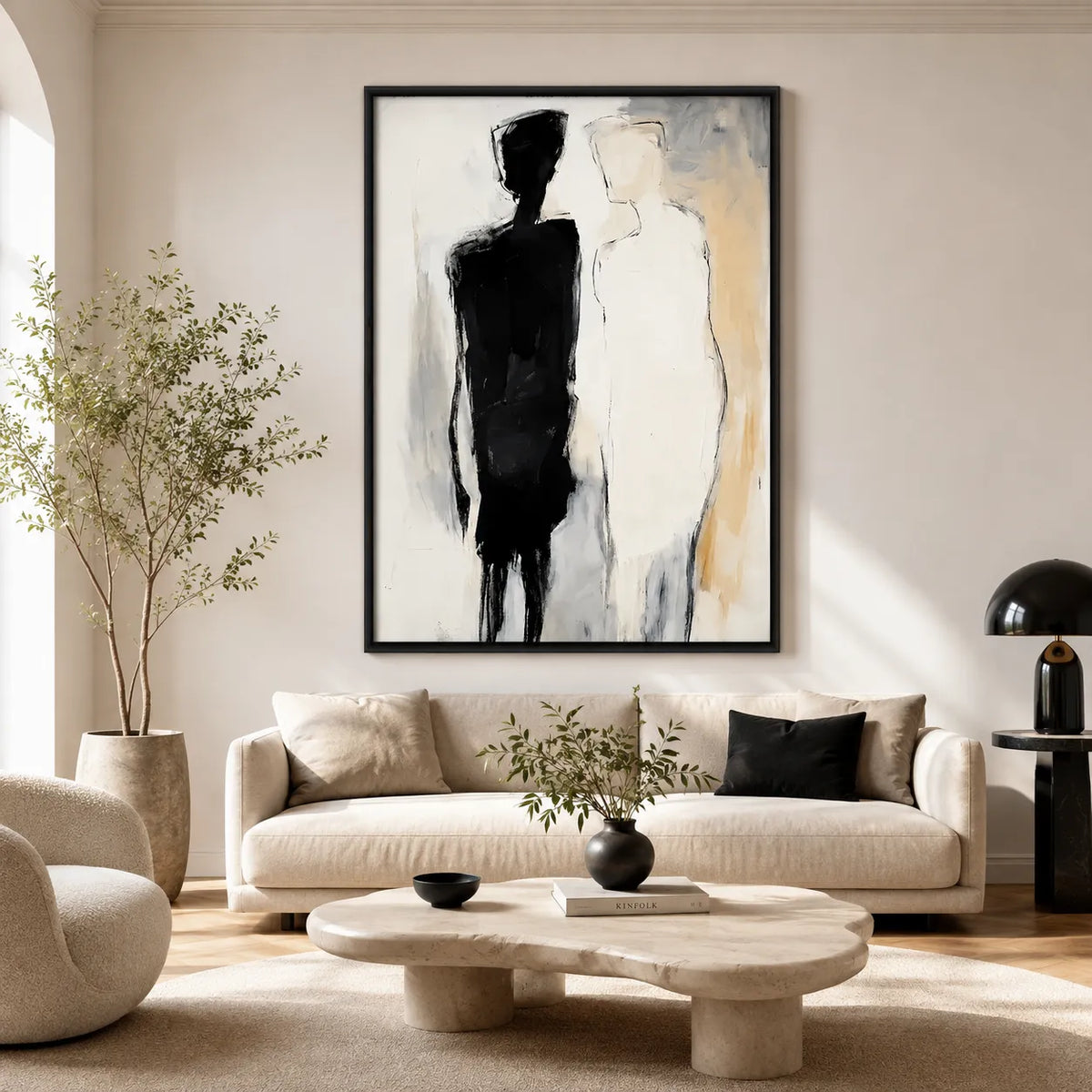 Two Silent Figures in Contrast Wall Art 2