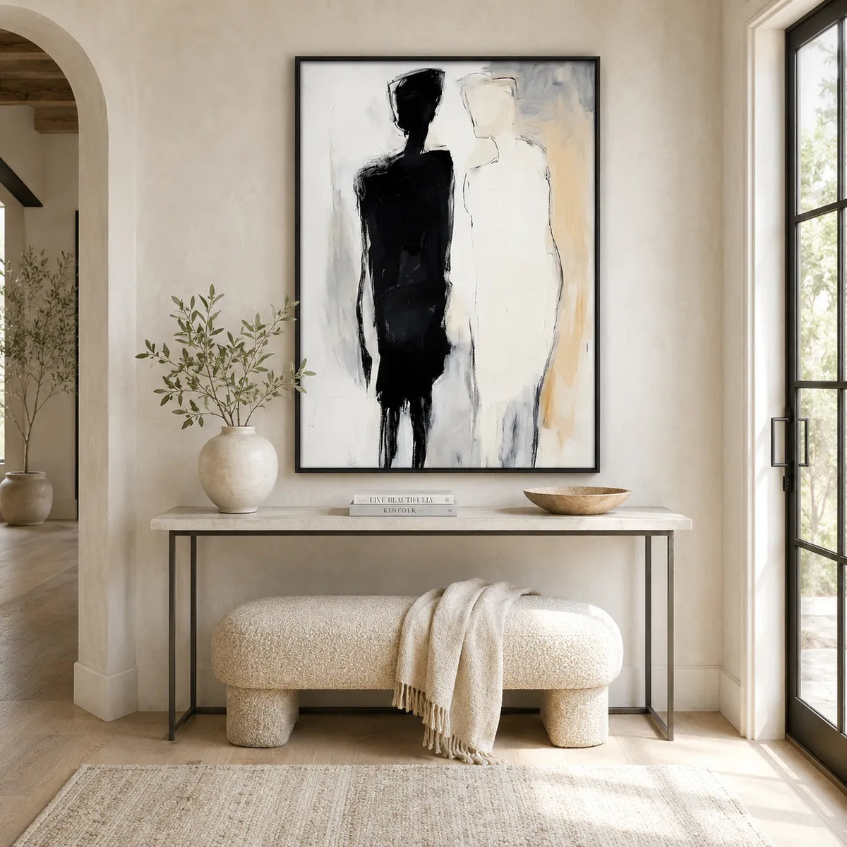 Two Silent Figures in Contrast Wall Art 3