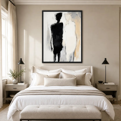 Two Silent Figures in Contrast Wall Art 4