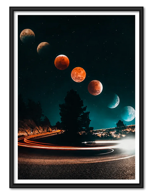 Moonlit Road Beneath Seven Moons Wall Art