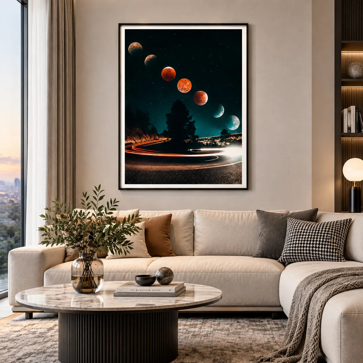 Moonlit Road Beneath Seven Moons Wall Art 2