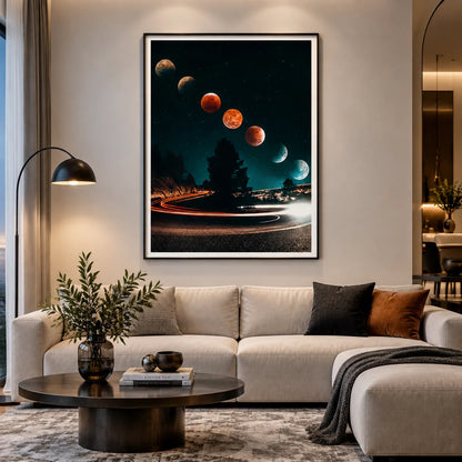 Moonlit Road Beneath Seven Moons Wall Art 3