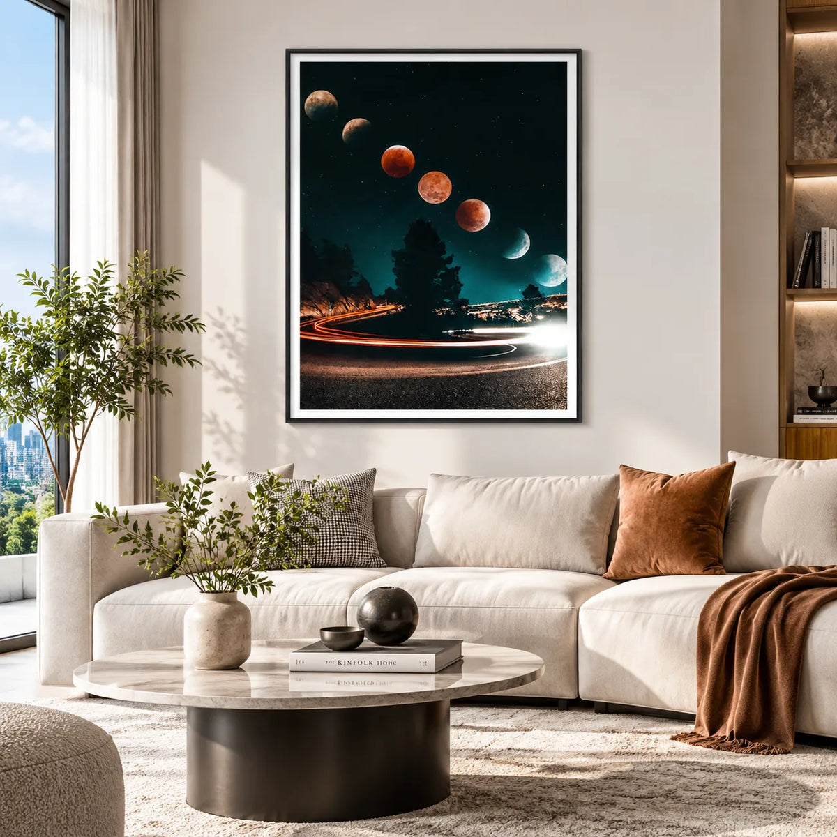 Moonlit Road Beneath Seven Moons Wall Art 5