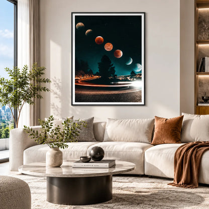 Moonlit Road Beneath Seven Moons Wall Art 5