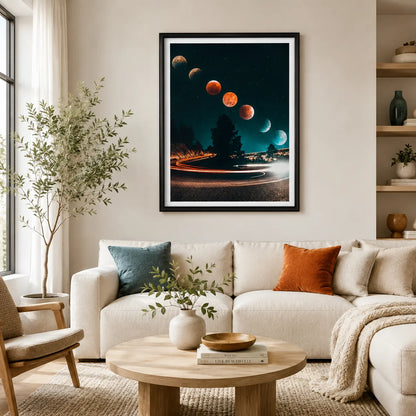 Moonlit Road Beneath Seven Moons Wall Art 6