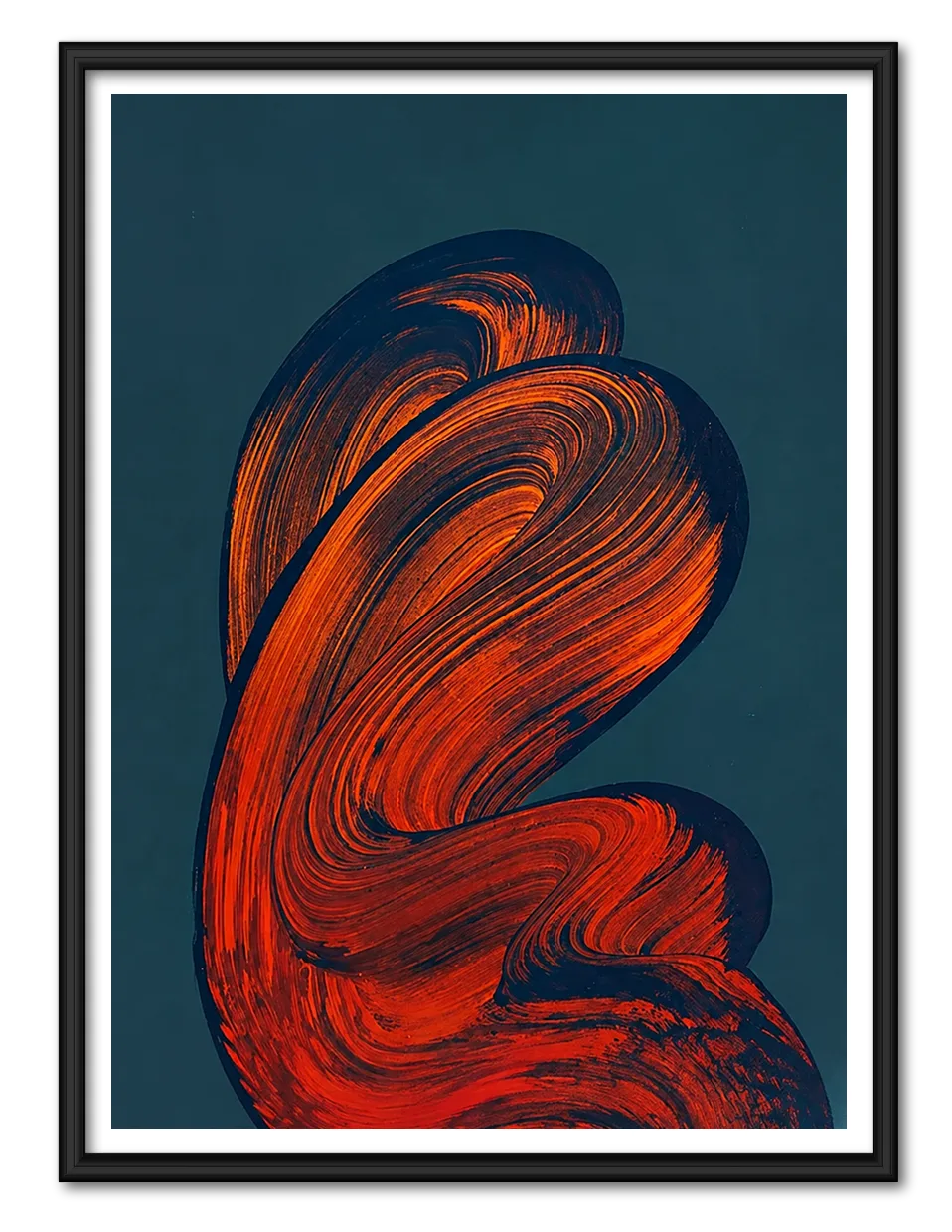Ember Ribbons in the Midnight Tide Wall Art 1