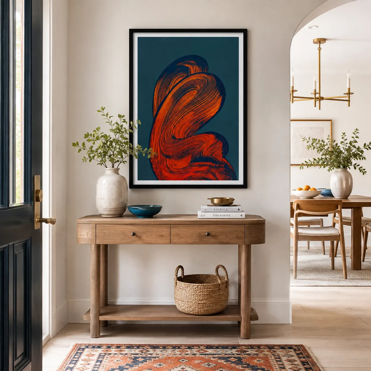 Ember Ribbons in the Midnight Tide Wall Art 4