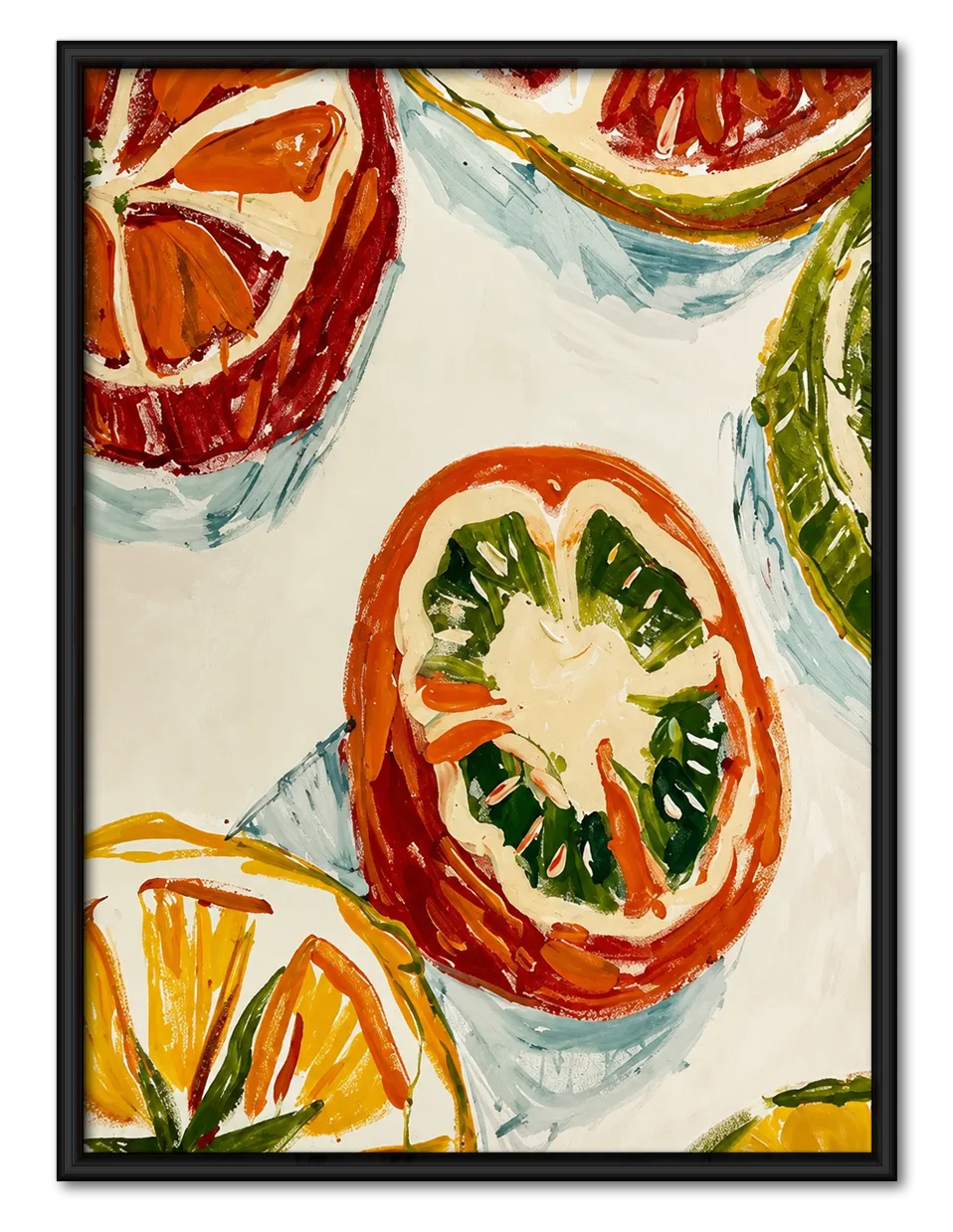 Sunlit Citrus Garden in Motion Wall Art 1