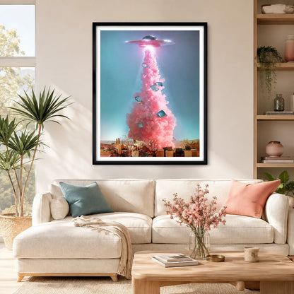 Pink Signal From Another World Wall Art 3