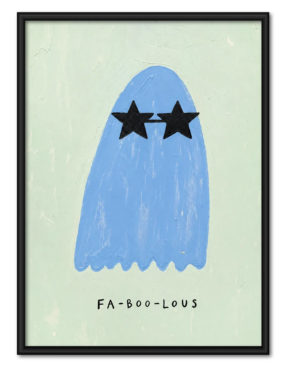 Fabulous Blue Ghost in Star Shades Wall Art 1