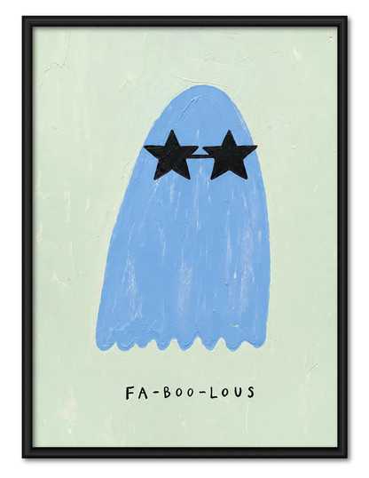 Fabulous Blue Ghost in Star Shades Wall Art 1