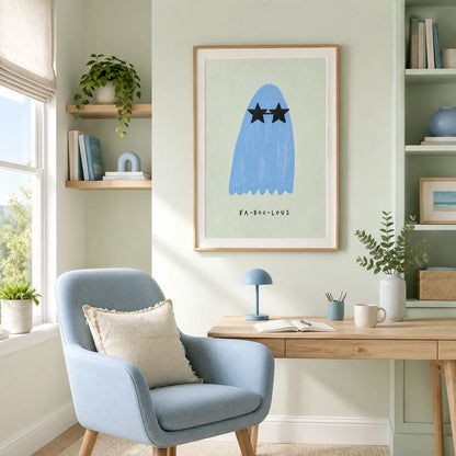 Fabulous Blue Ghost in Star Shades Wall Art 4